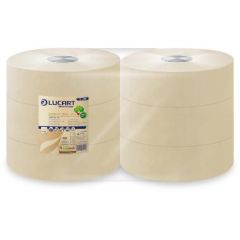 Toiletpapir EcoNatural Jumbo 2-lag 350 m, Genbrug - 6 rl/krt