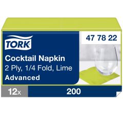 Tork Serviet 24x24 cm 2-lag, Lime - 200 stk/pk