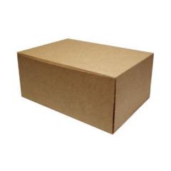 Kageæske m/hængslet låg Brun 180x130x80 mm - 500 stk/krt