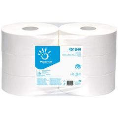 Toiletpapir Jumbo 2-lag Nyfiber hvid - 6 rl/krt