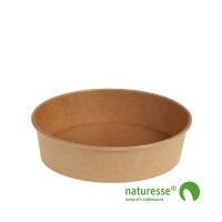 Karton Salatbæger Natur 840 ml, Ø185 x 49 mm Brun - 45 stk/pk