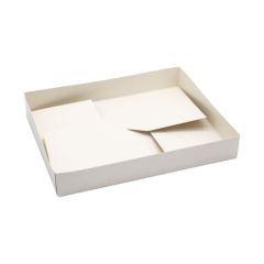 Foldebakke 215 x 150 x 38 mm Hvid - 400 stk/krt - UDEN AFGIFTER OG GEBYR