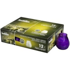 Lysbowle Twilight Brændetid 70 timer, Lilla - 12 stk/krt