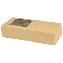 Pap Sushi-/Kageæske m. låg 230 x 105 x 50 mm - 200 stk/krt