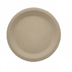 Bagasse Tallerken Brun Ø23 cm - 50 stk/pk