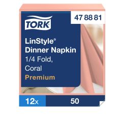 Tork Linstyle Serviet 39 x 39 cm Koral - 50 stk/pk