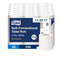 Tork T4  Soft Toiletpapir Premium - 3-lags 7 pk. x 6 Rl/krt.