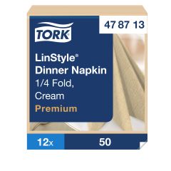Tork Linstyle Serviet 39x39 cm, Creme - 12 pk x 50 stk/krt