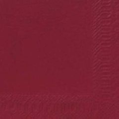 Duni Serviet 24 x 24 cm 3-lag Bordeaux - 250 stk/pk