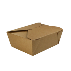 Kraft Kinaæske Rektangulær Brun 1400 ml - 50 stk/pk