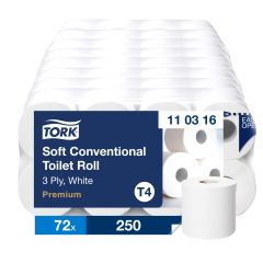 Tork T4 Extra Soft Toiletpapir, 3 lags - 9 pk x 8 rl/krt