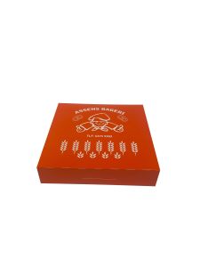 Kageæske Assens Bageri 230 x 230 x 50 mm Orange - 150 stk/krt - UDEN AFGIFTER OG GEBYR