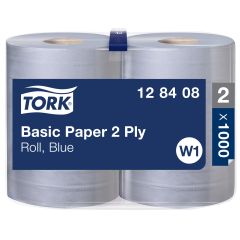Tork W1 Aftørringsrulle Basic Industri 2-lag - 2 rl/krt