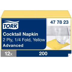 Tork Serviet 24x24 cm 2-lag, Gul - 200 stk/pk
