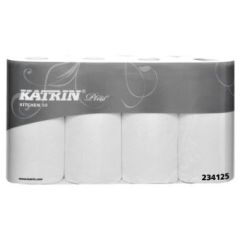 Katrin Køkkenrulle plus 2 lag 18 m, Hvid - 8 pk x 4 rl/krt.