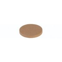 Kraft/PLA Låg til isbæger Rund Ø75 mm Brun - 25 stk/pk