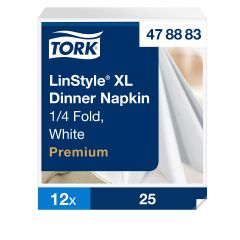 Tork Linstyle Serviet 48x48 cm Hvid - 25 stk/pk