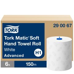 Tork H1 Advanced Håndklæderulle Soft, Hvid - 6 Rl/krt