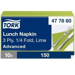 Tork Frokostserviet 33x33 cm 3-lags, Lime - 150 stk/pk