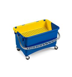 TTS Spand Komplet m/rist og hjul 28 L, Blå - 1 stk