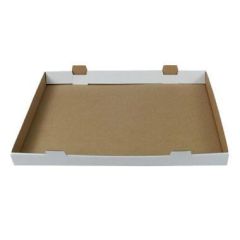 Transportæske til Kagemand 602 x 432 x 47 mm Hvid/Brun - 50 stk/krt