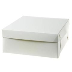 Kageæske fold selv 280x280x120 mm pap hvid - 100 stk/krt