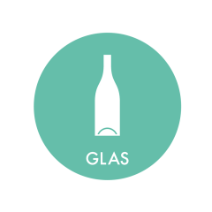 NRW Piktogram til affaldssortering, glas - 1 stk