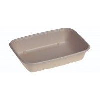 SR-fiber - natur m bio coatning, Bakke 950ml, 230 x 165 x 47mm - 100 stk/pk