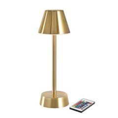Lampe LED Zelda 32 cm m/fjernbetjening Messing - 6 stk/krt