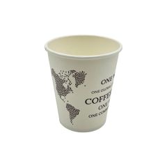 Pap/PE Kaffebæger 8 oz / 25 cl Ø80 x 90 mm Single Wall One World - 50 stk/pk