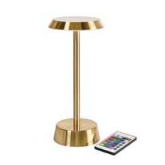 Lampe LED Nour 26.3 cm m/Fjernbetjening Messing - 6 stk/krt