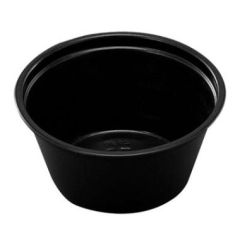 Dressingbæger 60 ml 2 oz Ø62x27 mm PP Sort 250 stk