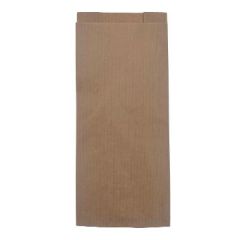 Grovbrødspose Lille 50 gr Ribbet Brun - 1000 stk/krt