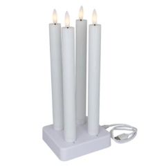 LED Stagelys Ø2.2 x 25 cm m/ladestation - 4 stk/sæt