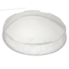 Plastlåg Ø320x43 mm APET Klar t/Pizza/Tapas bakker - 100 stk/ps