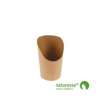 Pap Wrapbæger Natur 480 ml, Ø140 x 80/60 mm - 50 stk/pk