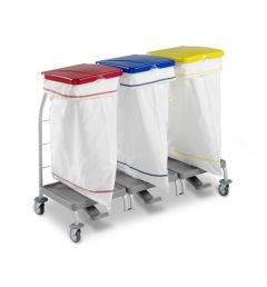 TTS Skraldestativ DUST 3 x 70 L m/fodpedal - 1 stk