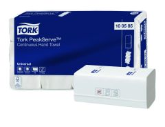 Tork H5 PeakServe Håndark 1 lag Hvid 12 pk x 410 stk/krt.