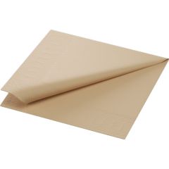 Duni Serviet 33 x 33 cm 3-lag Natural Brown - 4 pk x 250 stk/krt