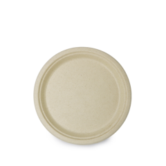 Bagasse Tallerken Brun Ø18 cm - 50 stk/pk