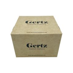 Kageæske Gertz Bageri 190 x 190 x 125 mm 4-pkt limet 280 gr Brun - 25 stk/pk - UDEN AFGIFTER OG GEBYR