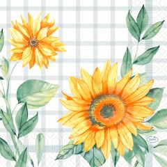Duni Serviet 33 x 33 cm 3-lag Sunflower Day - 50 stk/pk