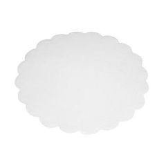 Fadpapir Ø16 cm Rund Præget Hvid - 500 stk/pk