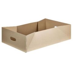 Pap Bund m/håndtag t/Pap Låg Brun - 25 stk/bnt