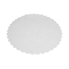 Fadpapir Ø22 cm Rund Præget Hvid, 500 stk/pk
