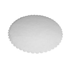 Fadpapir Ø36 cm Rund Præget Hvid - 500 stk/pk