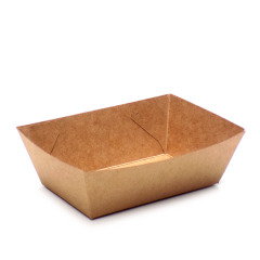 Pap Pommes Frites Bakke Brun 12 x 9 cm - 125 stk/pk