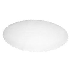 Fadpapir 33x50 cm oval præget hvid - 500 stk/pk