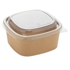 RPET Låg til Skål 400-600 ml Klar - 50 stk/pk