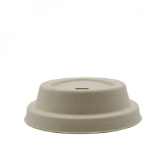 Sukkerrørsfiber Kaffelåg Natur 8 oz kaffebæger - 50 stk/pk